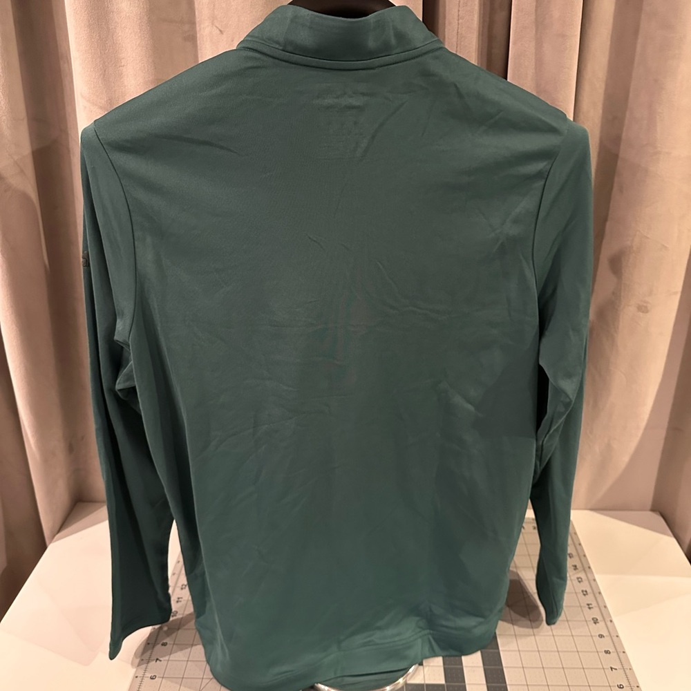 adidas Men's Green and Gray 1/4 Zip lightweight pullover - Picture 2 of 9